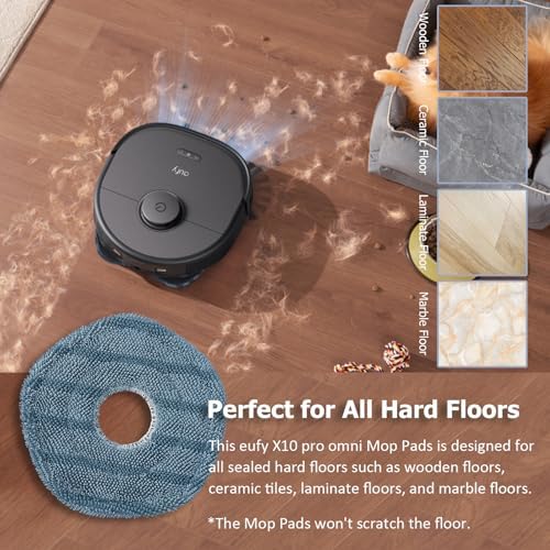 6-Piece Premium Replacement Mop Pads for Eufy X10 Pro Omni