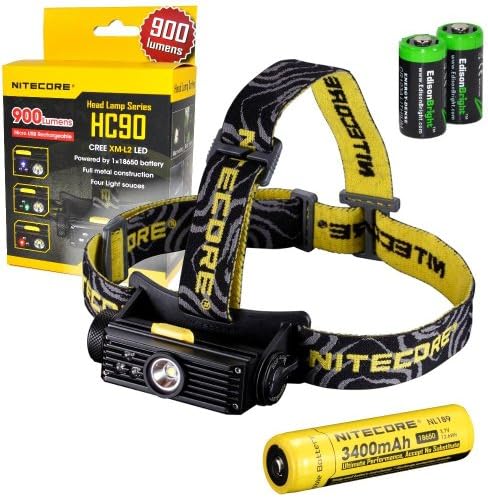 1000lumens Nitecore HC90 with rechargeable battery