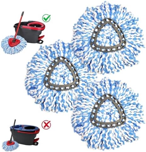 Easywring 1-Tank System Replacement Head O-cedar Spin Mop 3-Pack