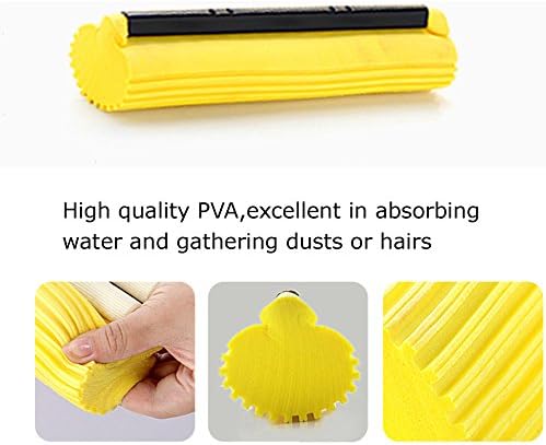 Motive Life Sponge Roller Mop Head Refills Pack of 3 - 15 in Yellow
