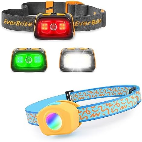 EverBrite 350 Lumens Rechargeable Headlamp and Kids Headlamp