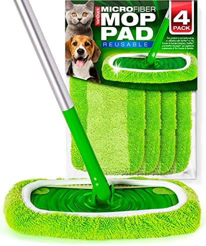 Reusable Mop Pads for Swiffer Sweeper 4-Pack
