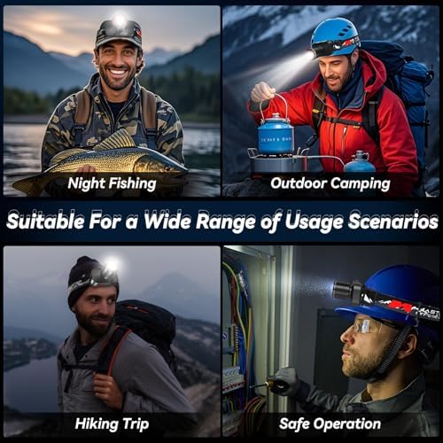 Bright 1000LM Headlamp for Outdoor Use