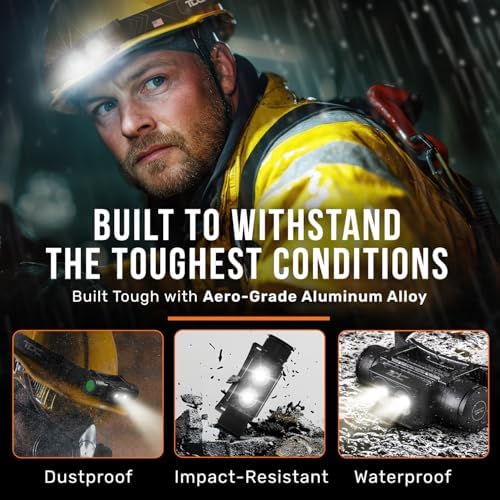 Pro TDC LED Rechargeable Headlamp 1000 Lumens - Waterproof for Construction Hunting
