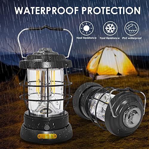UniqueFire Rechargeable Emergency Camp Lantern 1500LM Dimmable LED Lantern Waterproof High Brightness
