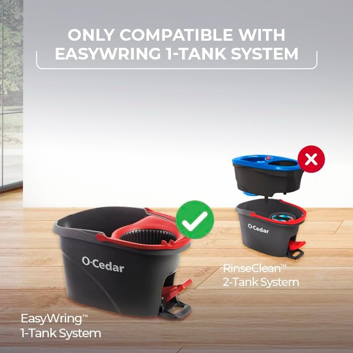 O-Cedar EasyWring Spin Mop Head Refill Pack of 2