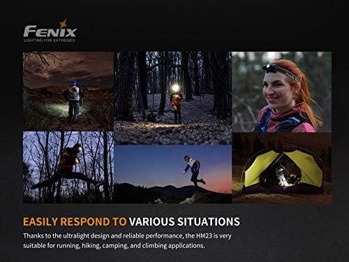 Fenix HM23 - 240 Max Lumens Professional Trail Headlamp IP68 Waterproof 100h Duration