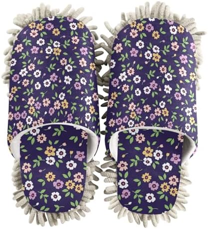 Kigai Microfiber Slippers - Bohemian Flowers Size L Purple