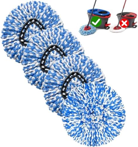 4-Pack Mop Mop Heads for O Cedar 2-Tank System