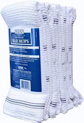 Premium 16x19 Cotton Mops 24 Count Machine Wash for Home Kitchen