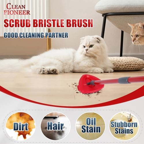 2-Piece Spin Scrub Brush for Tiles Easy to Clean and Durable