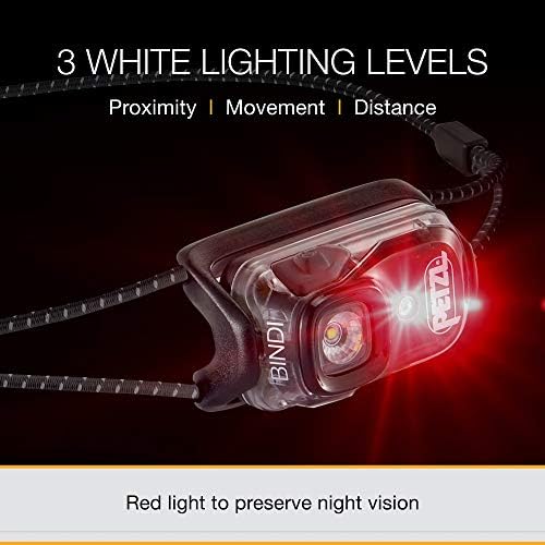 PETZL Bindi Headlamp 5050 Brightness Rechargeable Tilt Lock