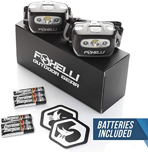 Foxelli SuperBright LED Headlamp Flashlight
