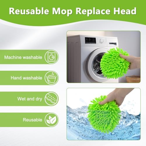 Aiyiried Mop Heads Replacement for Cedar RinseClean 2-Tank Spin Mop