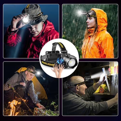 100000 Lumens Spotlight Headlamp for Camping Hunting and Travel