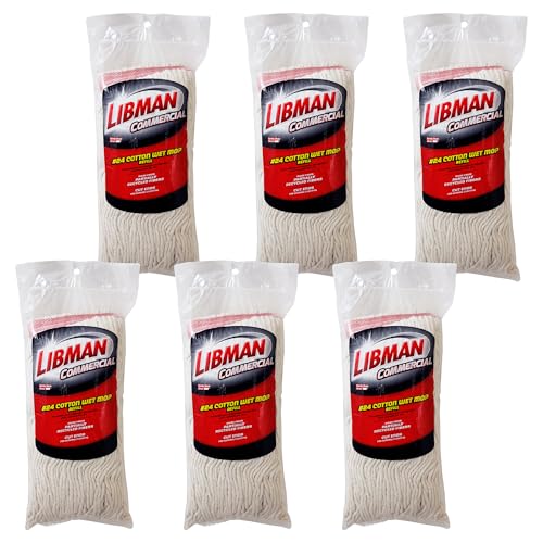 Eco-Friendly Wet Mop Heads Recycled Cotton 6-Piece Set