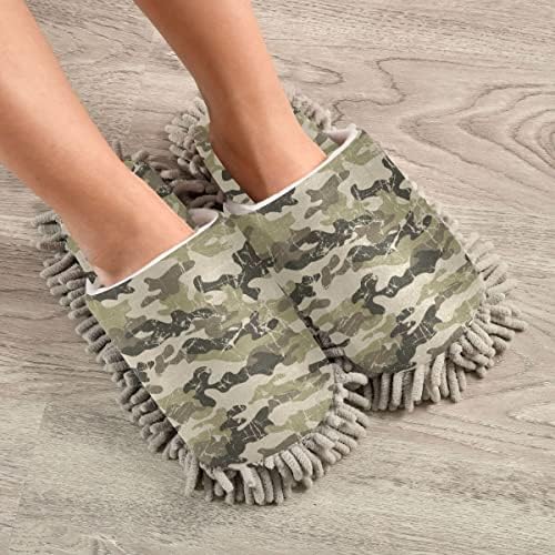 Camouflage Mop Slippers for Easy Cleaning