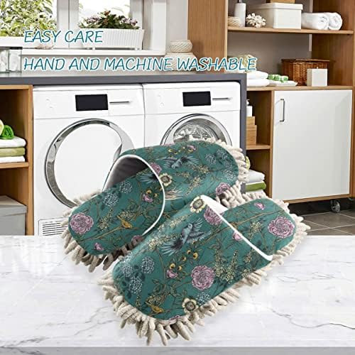 Floral Mop Slippers for Easy Floor Cleaning
