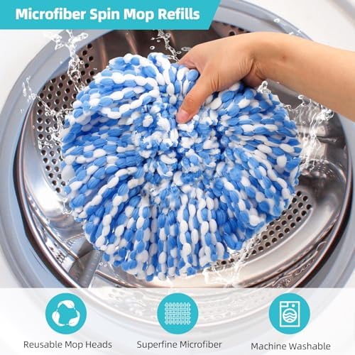 4-Pack Spin Mop Heads for RinseClean 2-Tank System