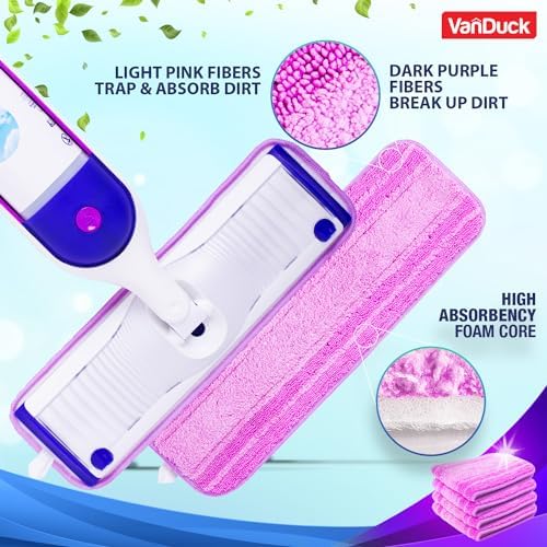 Reusable Mop Pads for Swiffer PowerMop - Multi-Surface Washable Durable 4 Pack