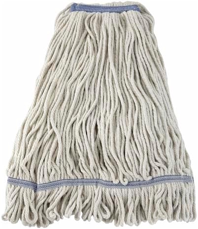 Winco Yarn Mop Head - 32 Ounce 4 Ply Loop End White Tan