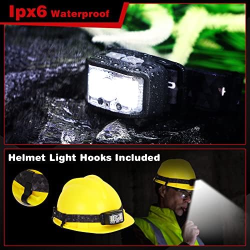KIDECCE Rechargeable Headlamp 2000 Lumen 16 Modes Waterproof White Red LED Flashlight