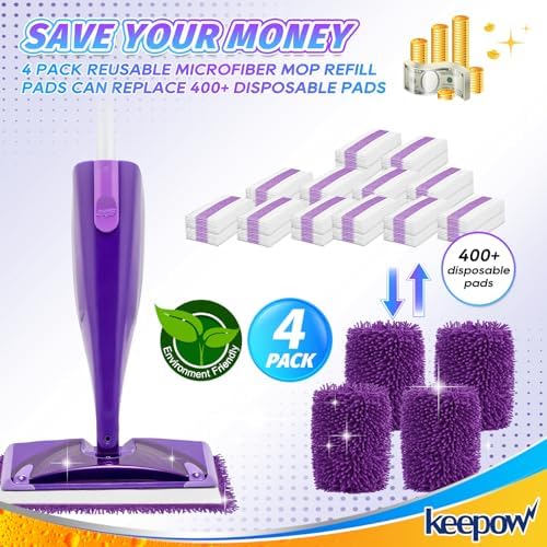 Premium Microfiber Mop Pads - Compatible with Swiffer WetJet for Reusable Cleaning