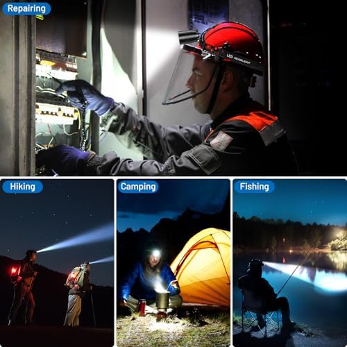 Durable Rechargeable Headlamp for Camping
