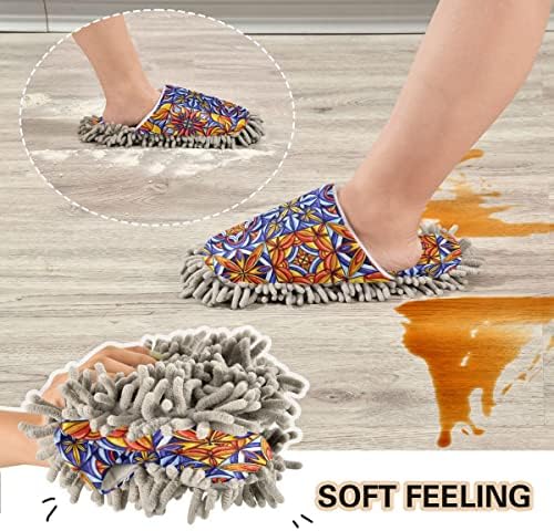Mexican Talavera Tile Mop Slippers for Cleaning