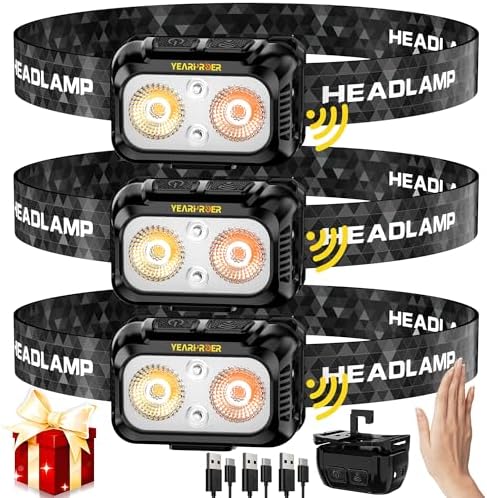 10-Piece Headlamp Set Waterproof Red Blue