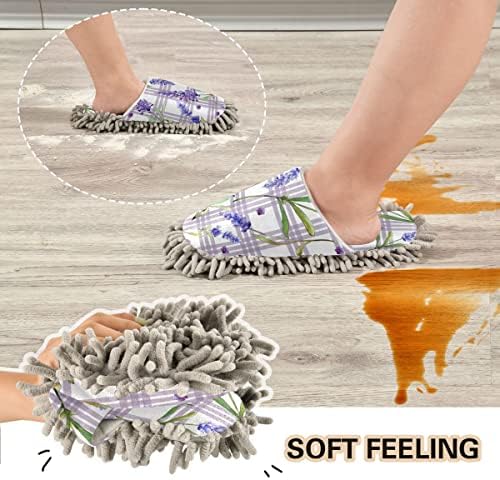 DOMIKING Lavender Mop Slippers