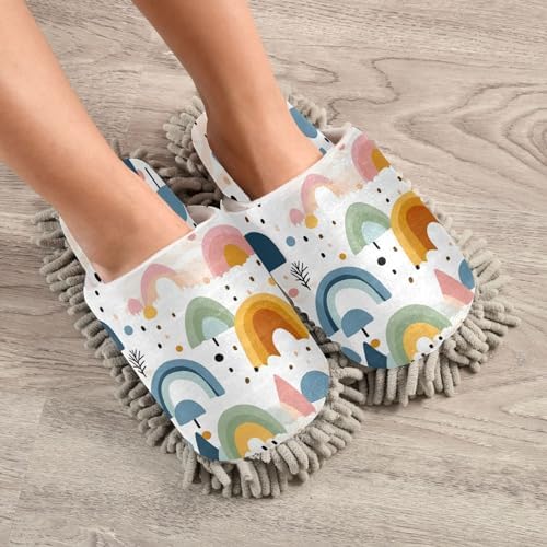 Zhirexin Mop Slippers with Microfiber and Cotton for Home Cleaning