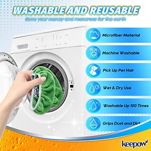 KEEPOW Reusable Wet Pads Swiffer Mop Compatible 4-Pack
