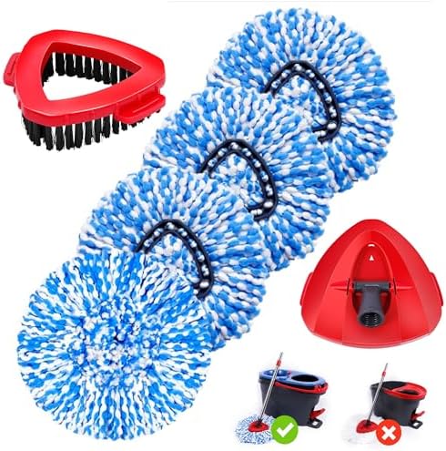 WaIE Jiemi4-Piece Mop Replacement Heads for Oceda RinseClean 2-Tank System