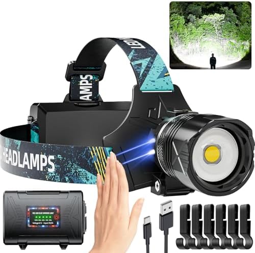 Rechargeable LED Headlamp with 5 Lighting Modes