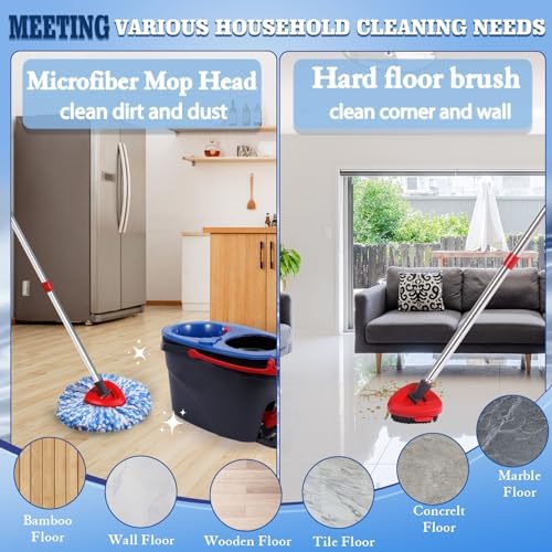 WaIE Jiemi4-Piece Mop Replacement Heads for Oceda RinseClean 2-Tank System