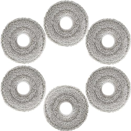 6Pcs Mop Pads Replacement for Robot Vacuum Layered Water Locking Design