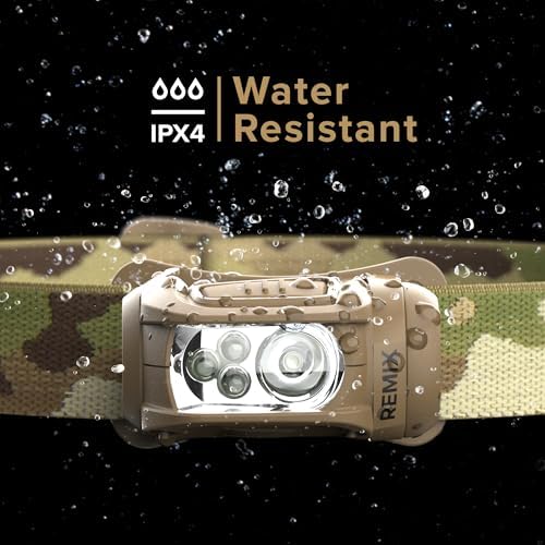 Princeton Tec Remix LED Headlamp 450 Lumens Multicam wRed LEDs RMX300-RD-MC