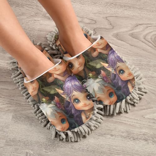Microfiber Mop Slippers Forest Elf for Clean Floors