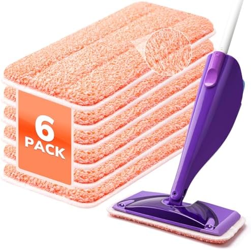 Power Scrubbing Reusable Mop Pads for Swiffer Wet Jet Mops 6 Pack