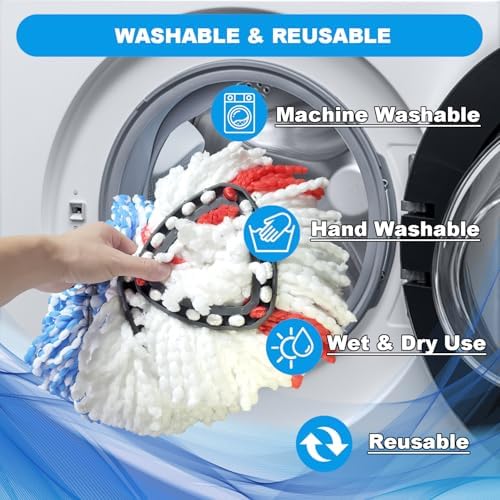 Easywring 1-Tank System Replacement Head O-cedar Spin Mop 3-Pack