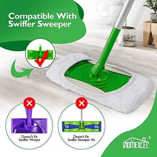 Reusable Microfiber Mop Pads for Swiffer Sweeper - Durable and Washable