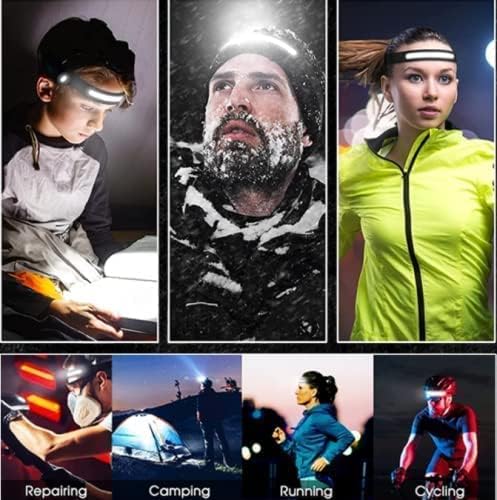 LAKUMIQI 350Lumens Headlamp 230 Beam for Camping Running