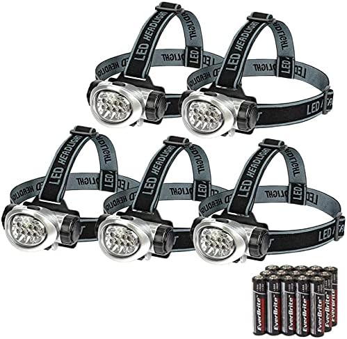 EverBrite 5-Pack LED Headlamps with 4 Modes