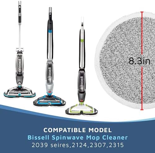 F FlammiSwappable Replacement Mop Pads for Bissell Spinwave