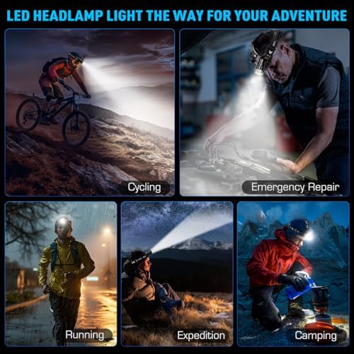 Sinvimes 990000 Lumen LED Rechargeable Headlamp Bright Reliable