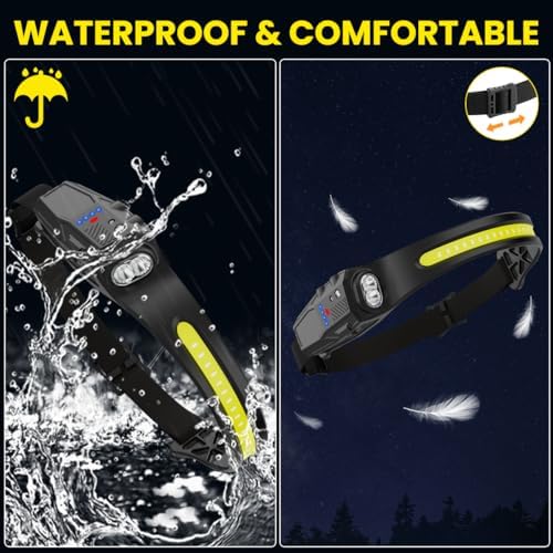 Premium 3-Pack Headlamp Set for Hiking Camping Outdoor Activities