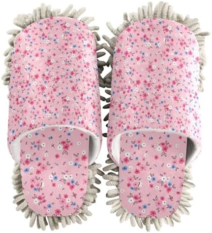 Kigai Microfiber Slippers Pink Bohemian Flowers House Keeping Mates