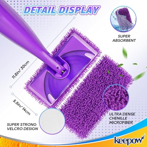 Premium Microfiber Mop Pads - Compatible with Swiffer WetJet for Reusable Cleaning