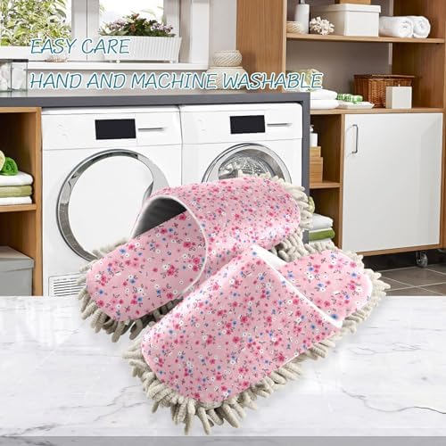Kigai Microfiber Slippers Pink Bohemian Flowers House Keeping Mates